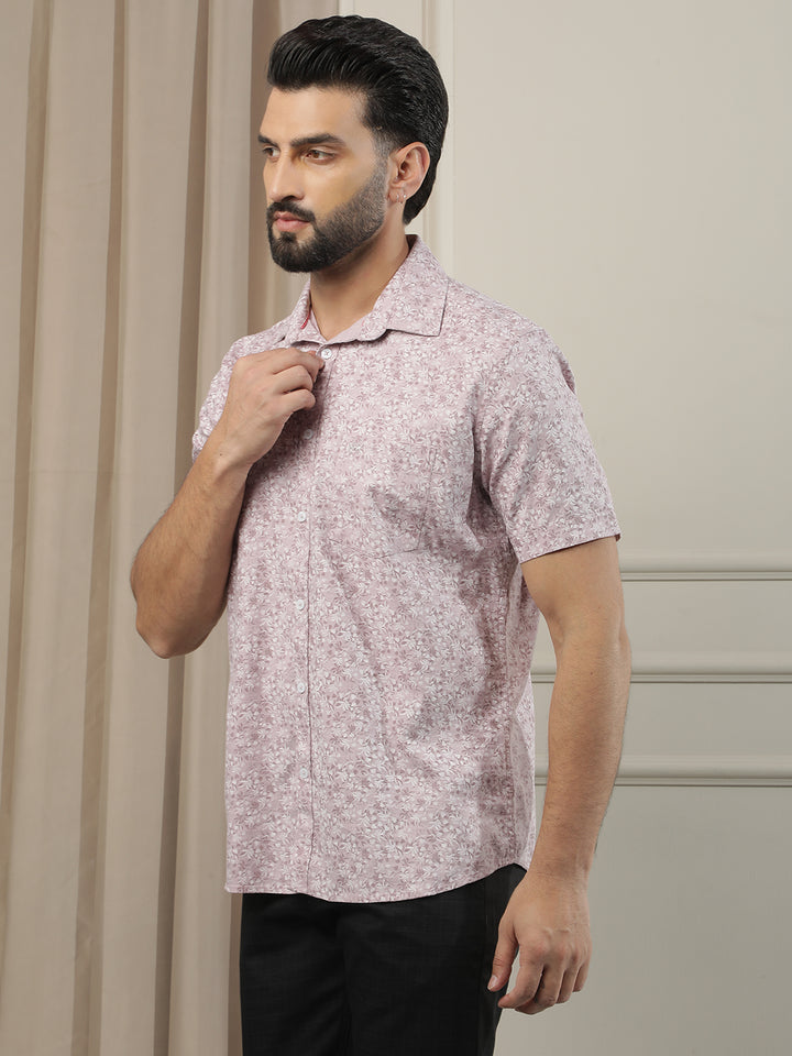 Pink Floral Print Shirt
