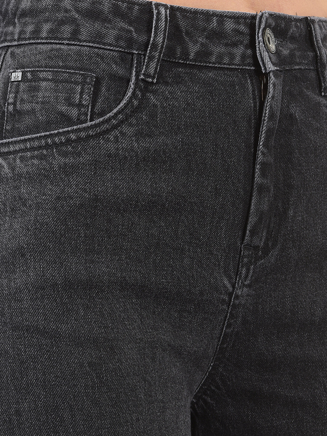 Black 100% cotton Barrel Jeans