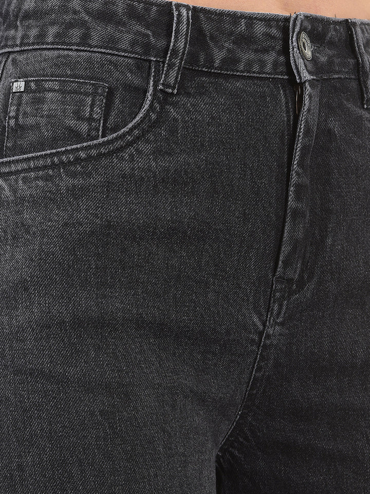 Black 100% cotton Barrel Jeans