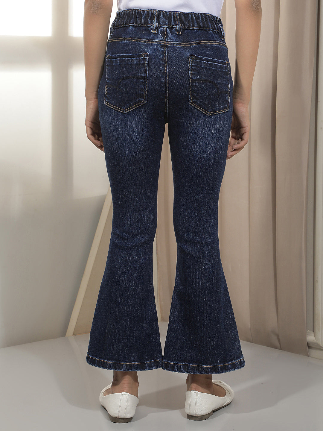 Luxe Azure Blue Bootcut Jeans