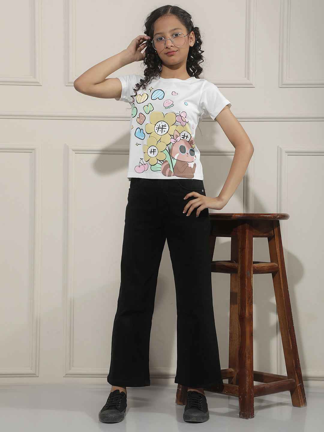 Graphic Print White T-Shirt