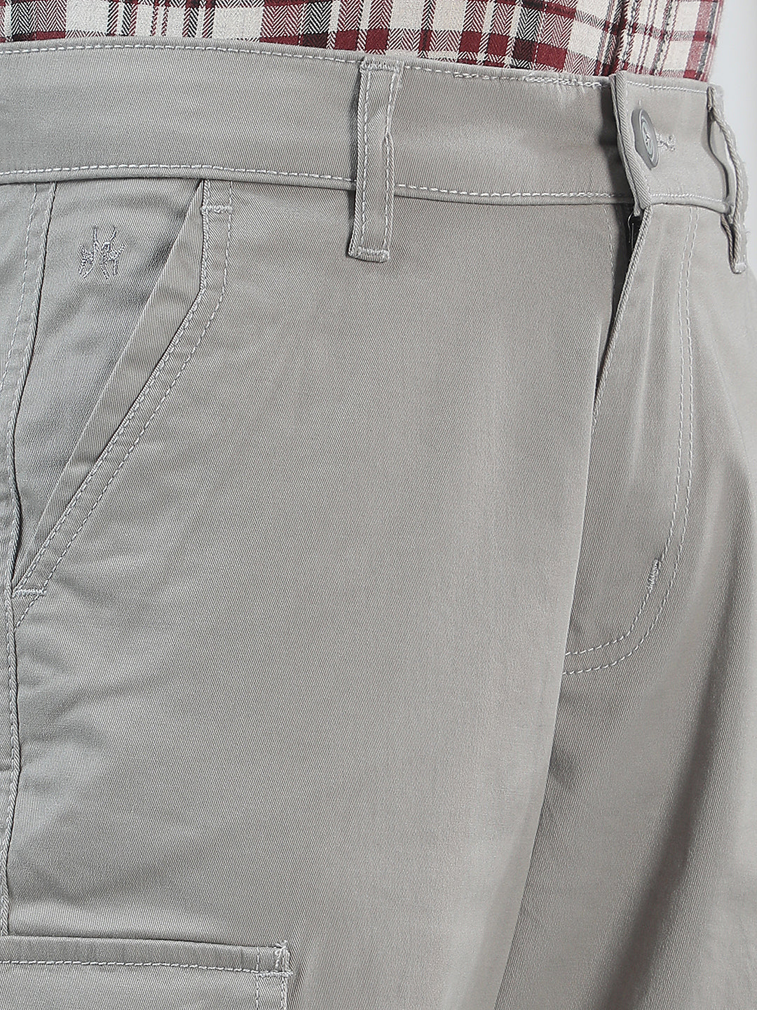 Luxe Fog Grey Cargo Trousers