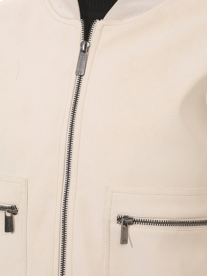 Cream Waist Length Jacket
