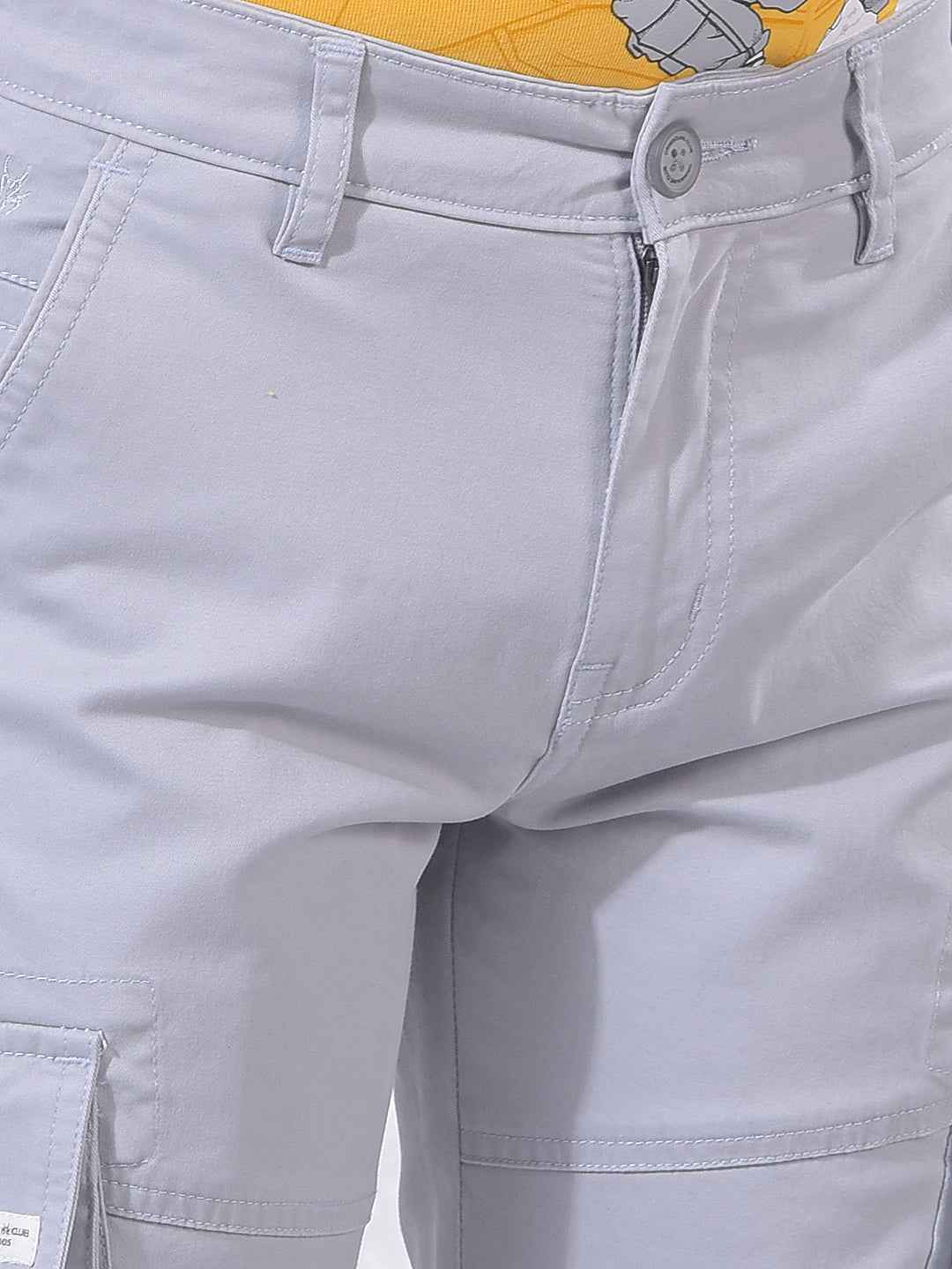 Stone Grey Utility Cargo Trousers