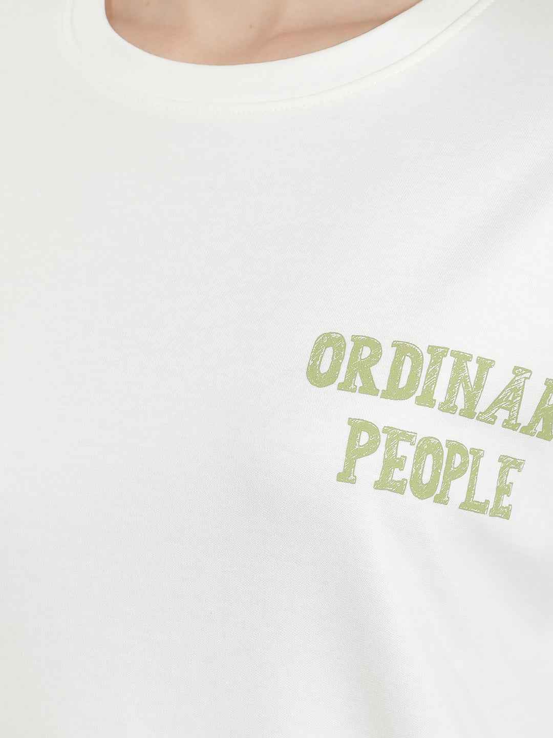 Off White Graphic Printed Oversize T-Shirt