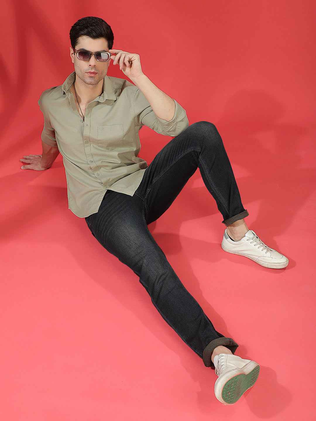 Green Micro Texture Shirt