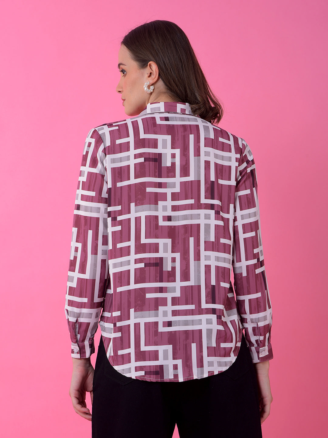 Wine Printed Shirt