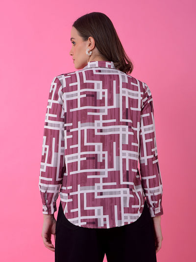 Wine Printed Shirt