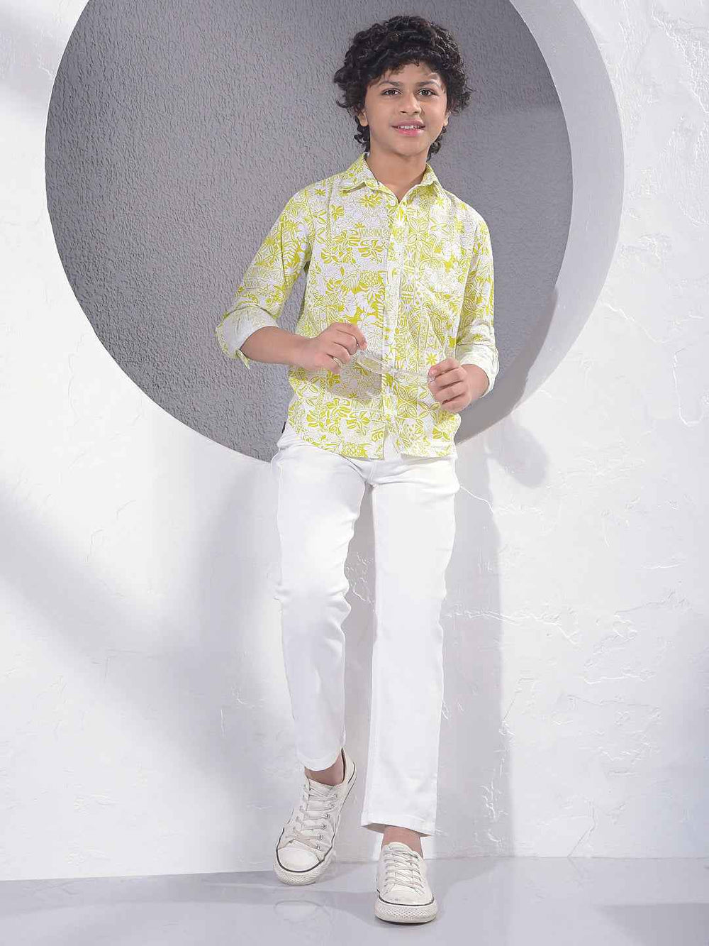 Green Floral Print Shirt