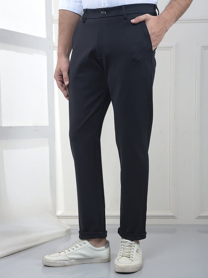 Navy Blue Knitted Trousers