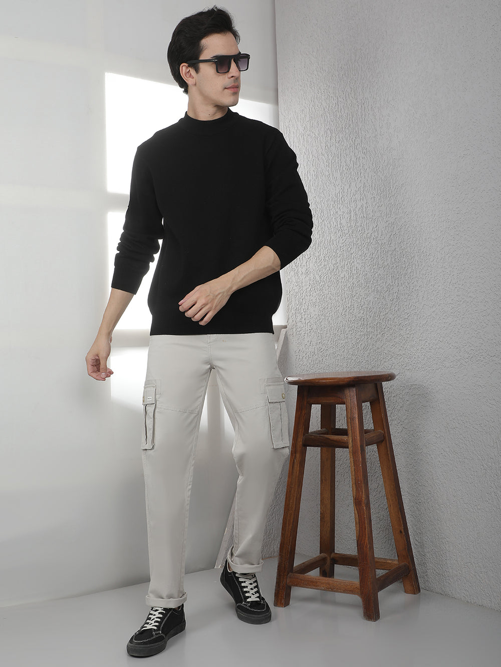 Black Round Neck Sweater