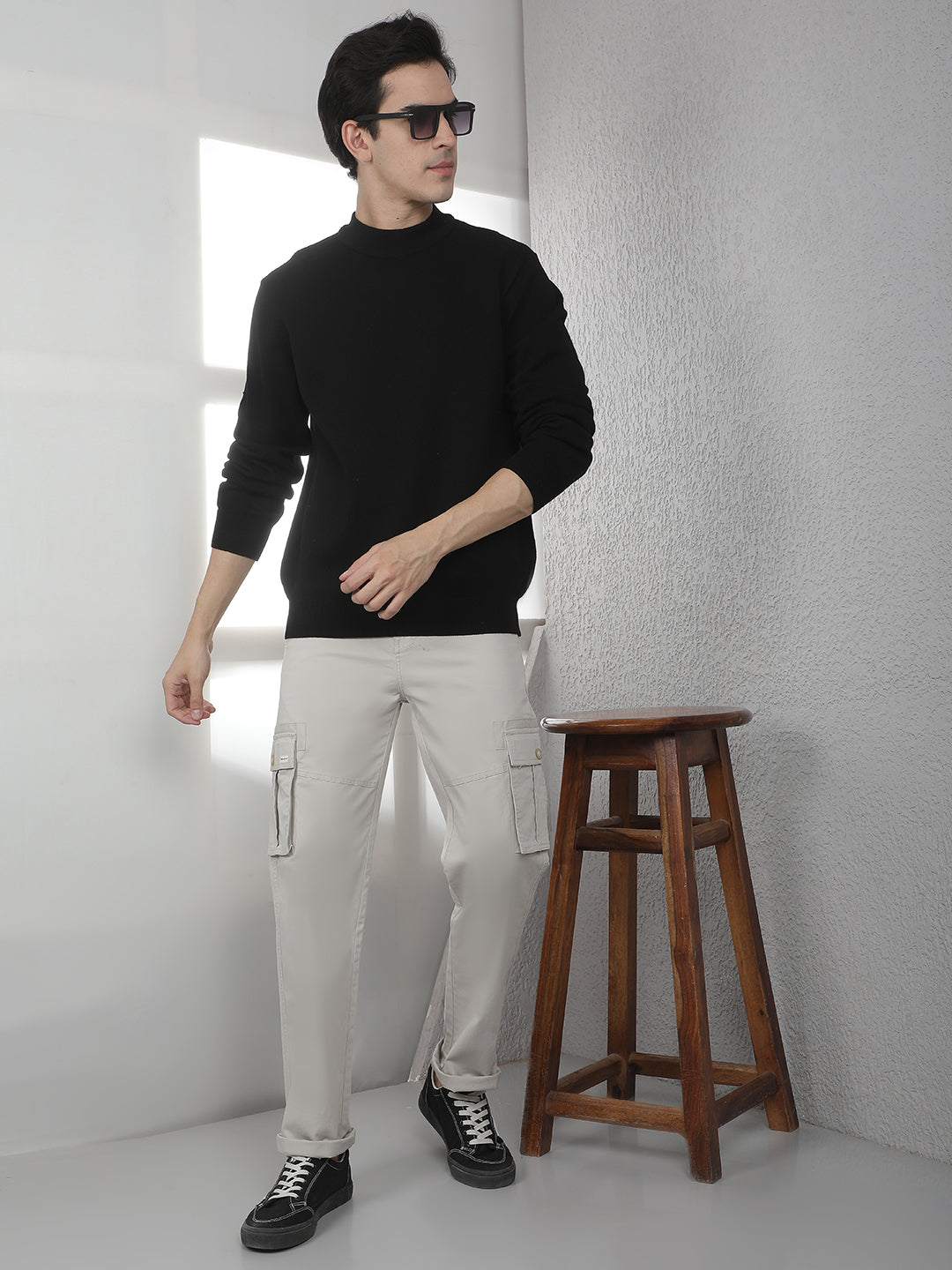 Black Round Neck Sweater