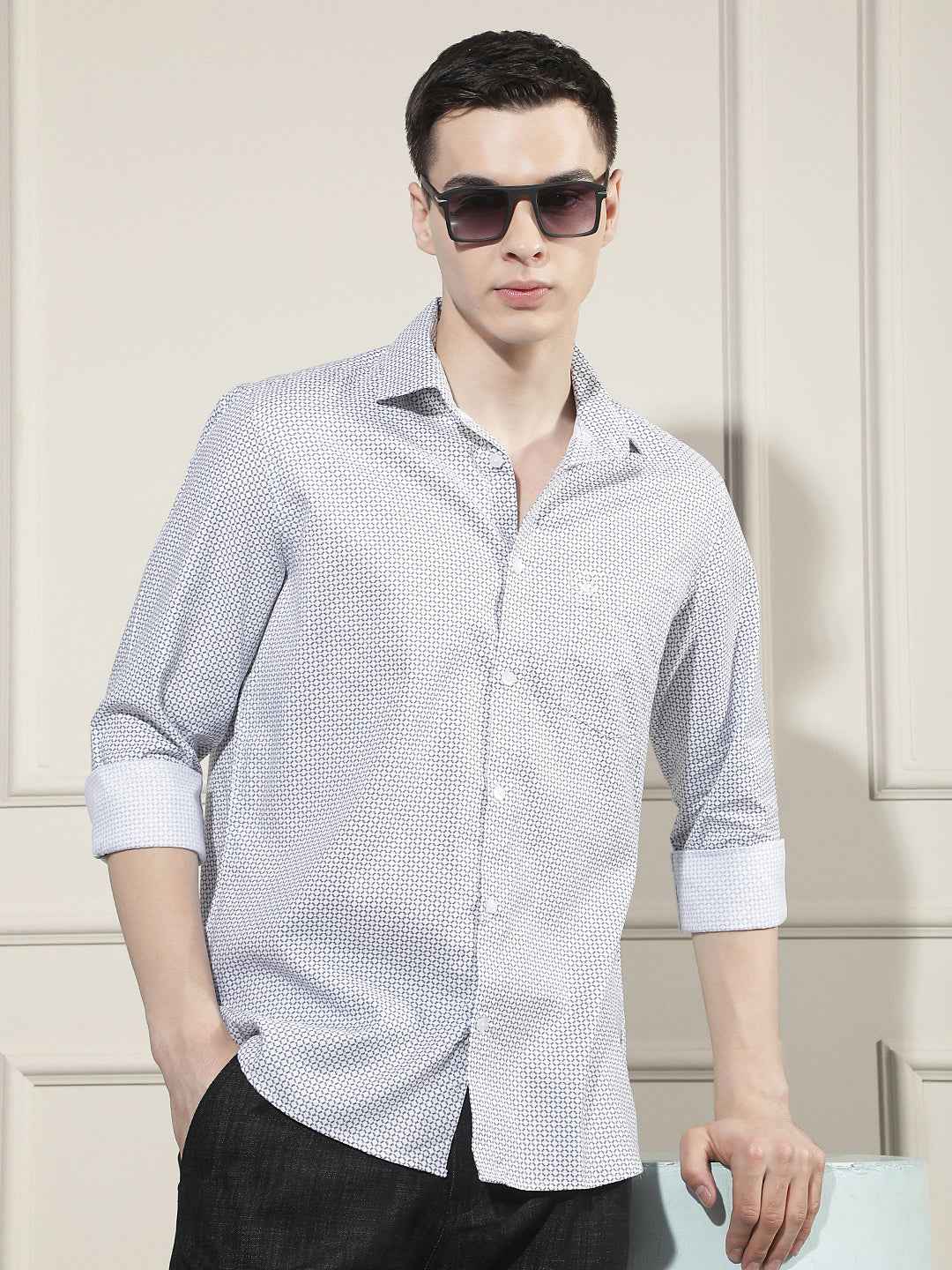 White Printed Shirt