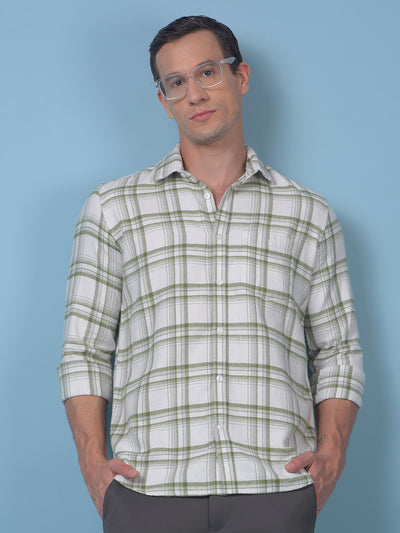 Green Checked 100% Cotton Shirt