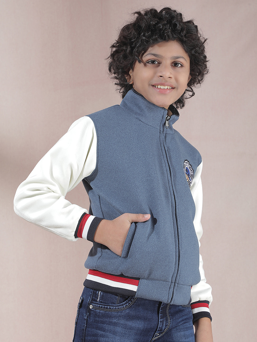 Streetline Blue Varsity Jacket