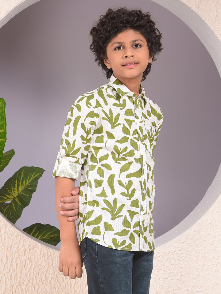 Green Floral Print Shirt