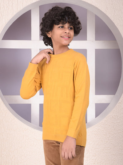 Luxe Mustard Jacquard Sweater
