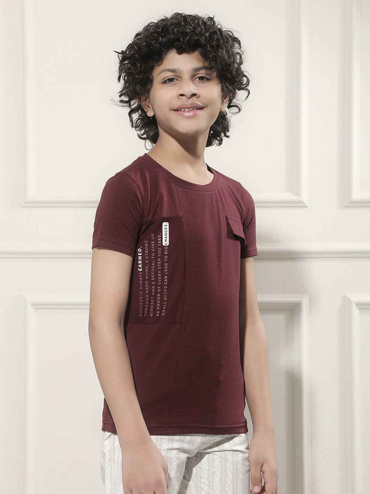 Wine Typographic Print T-Shirt