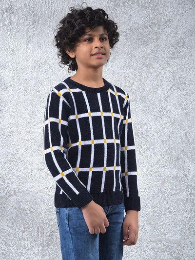 Bold Signal Black Checked Sweater