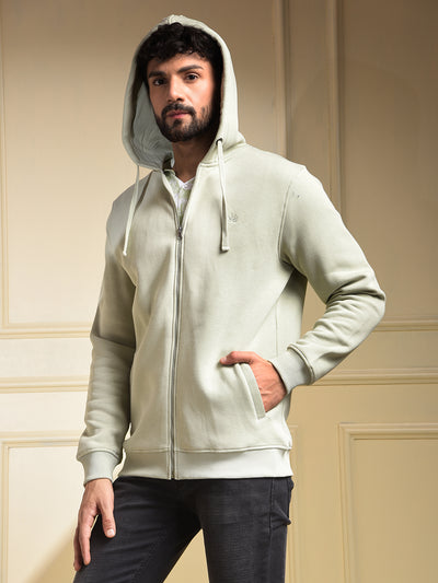 Swanky Green Hooded Neck Sweatshirt