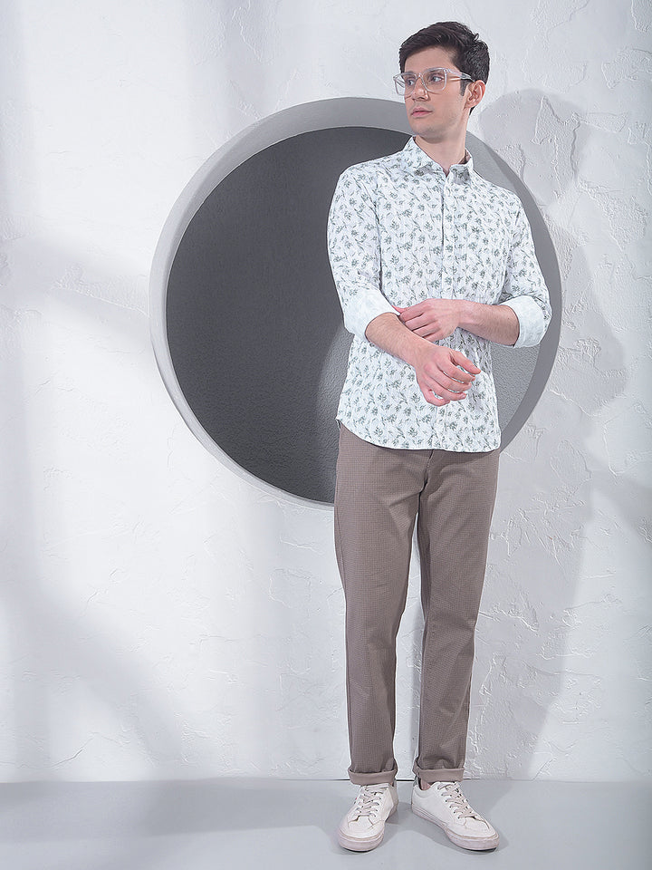 Green Floral Print Shirt