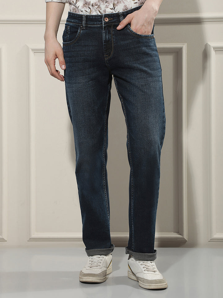 Classic Cobalt Blue Straight Jeans