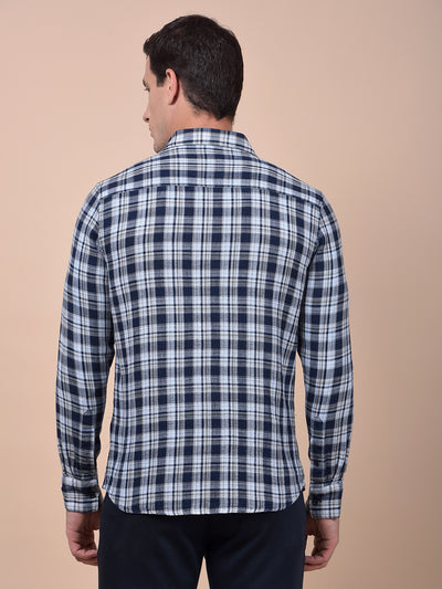 Brown Checked 100% Cotton Shirt