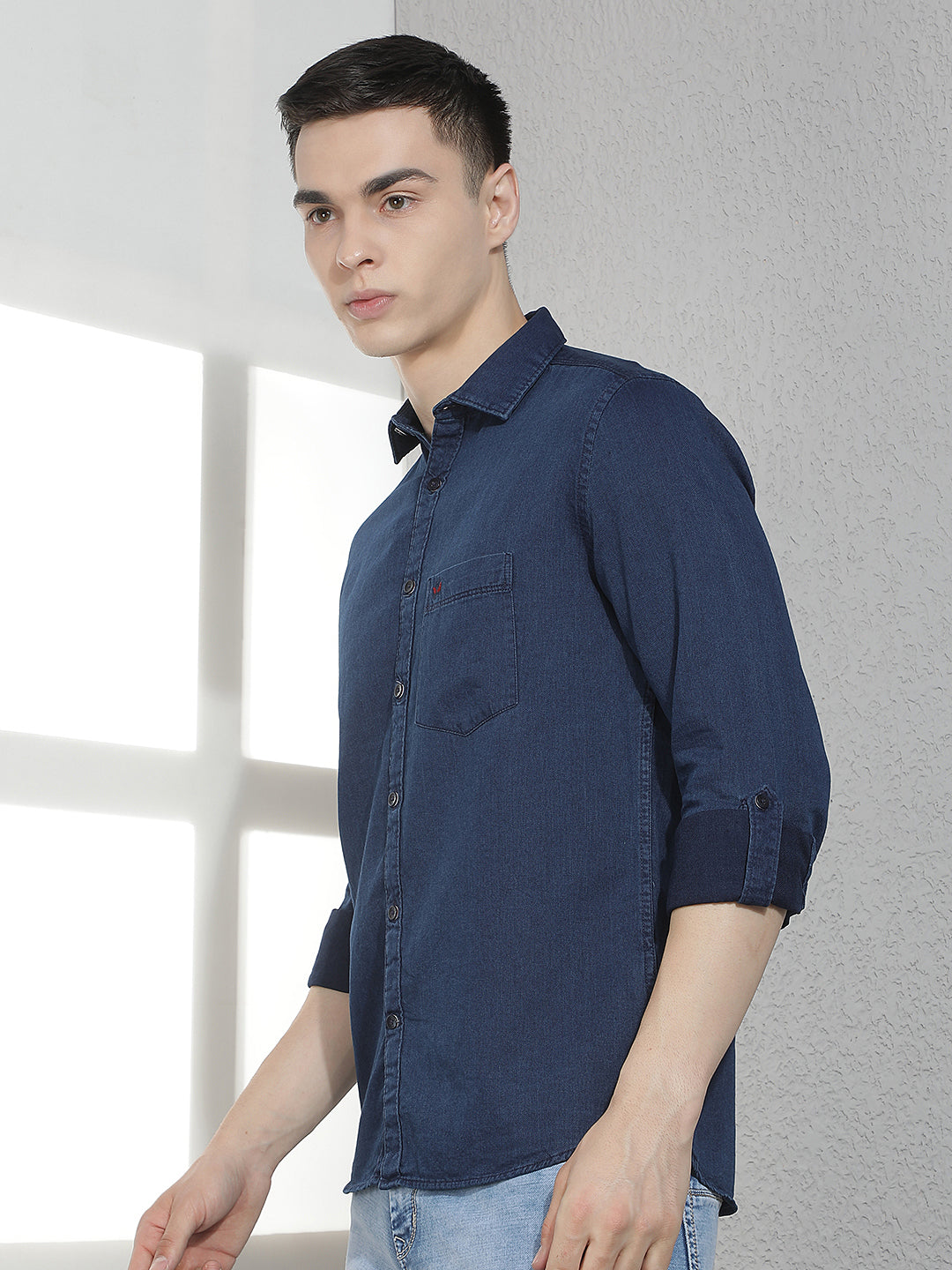 Navy Blue 100% Cotton Shirt