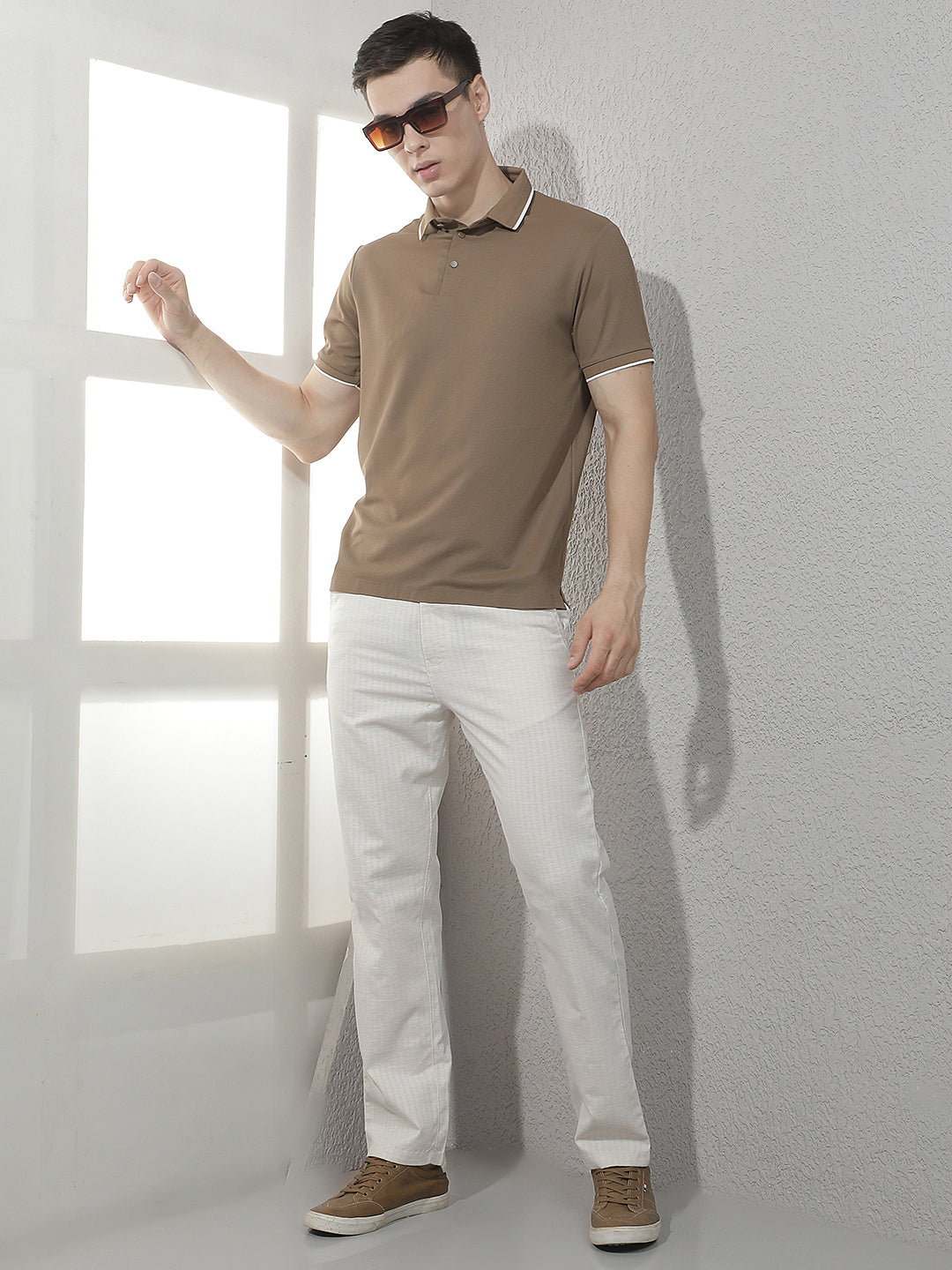 Sleek Chestnut Brown Polo T-Shirt
