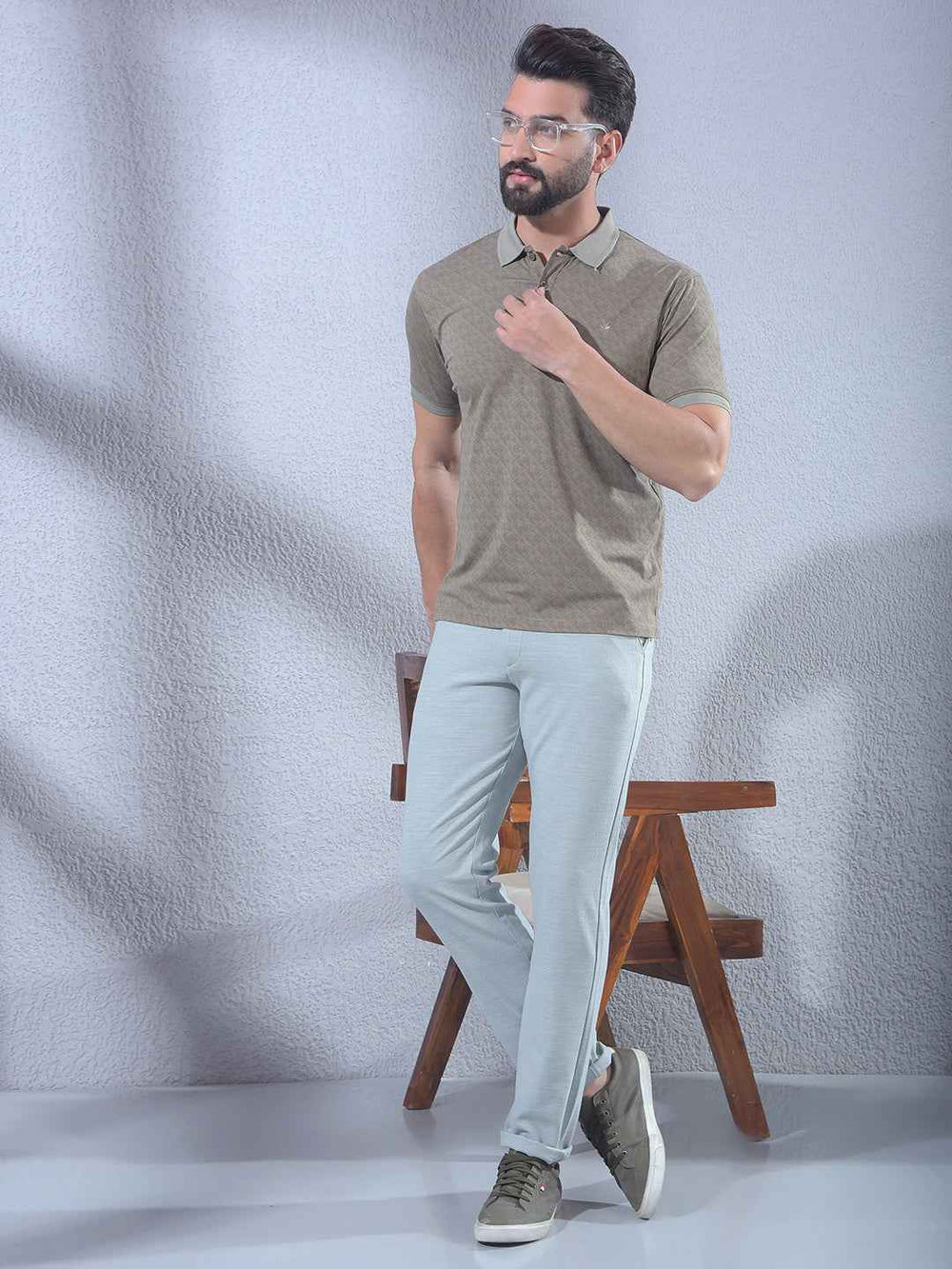 Brown Printed T-Shirt