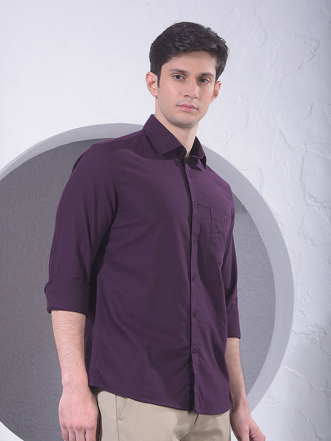 Wine 100% Cotton Shirt