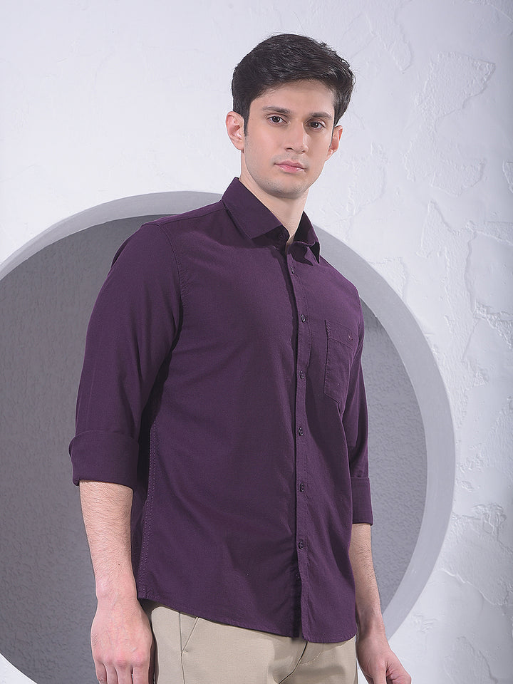 Wine 100% Cotton Shirt