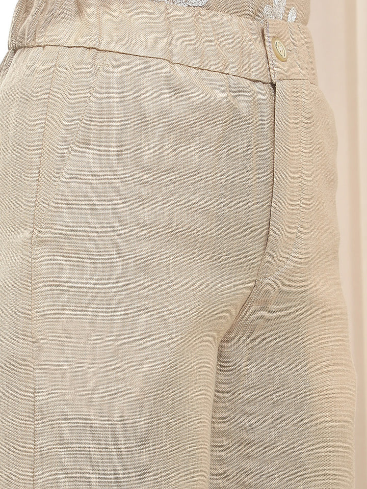 Tan Wide Leg Trousers