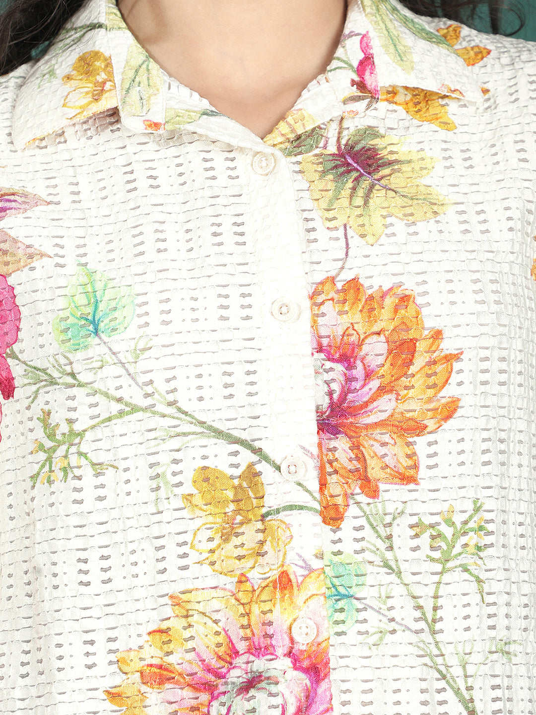 Multi-Color Floral Print Shirt