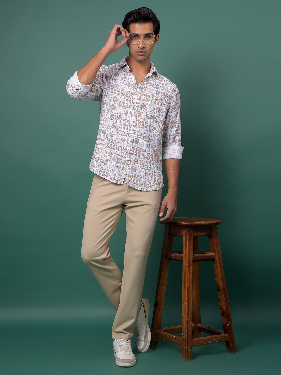 Natural Beige Chino Trousers
