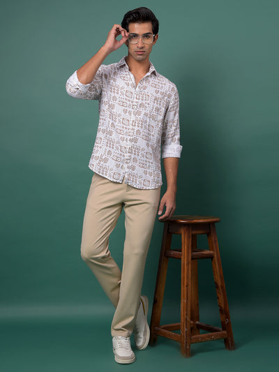 Natural Beige Chino Trousers