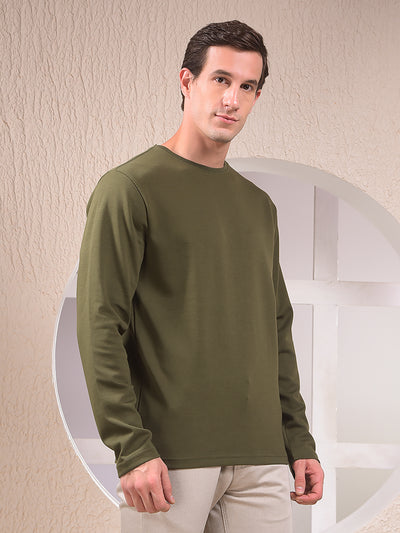 Olive Crew Neck Sweatshirt