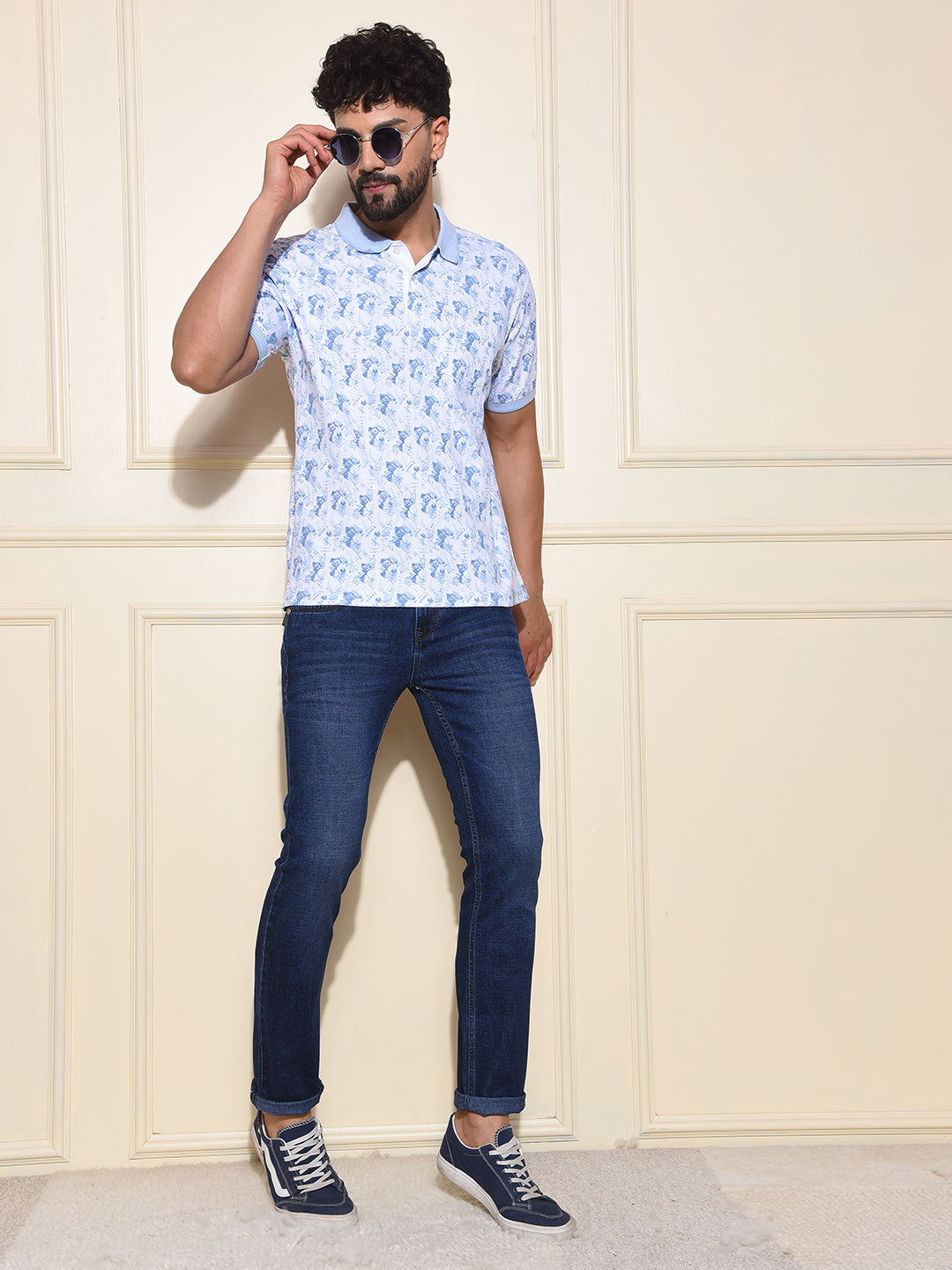 Sleek Cotton Blue Jeans