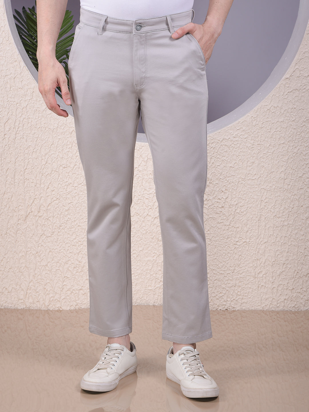 Classic Fit Cotton Trousers