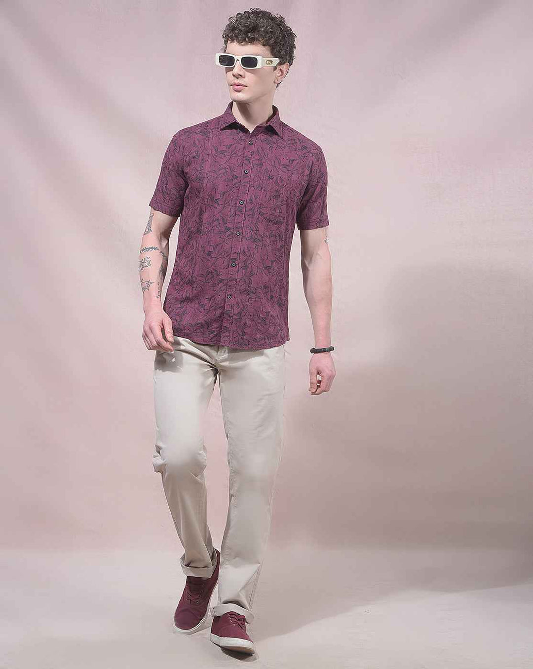 Bloom Beige Straight Trousers