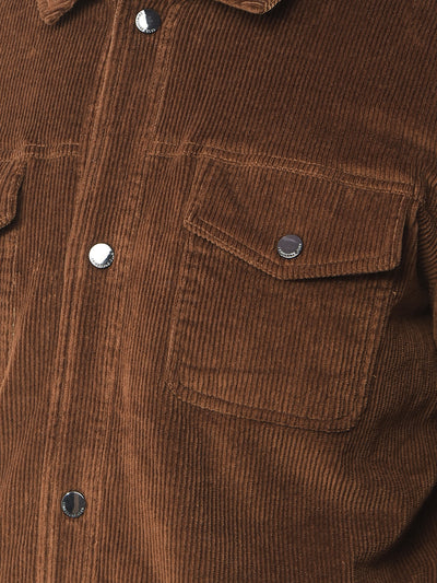 Modern Classic Brown Knitted Shacket