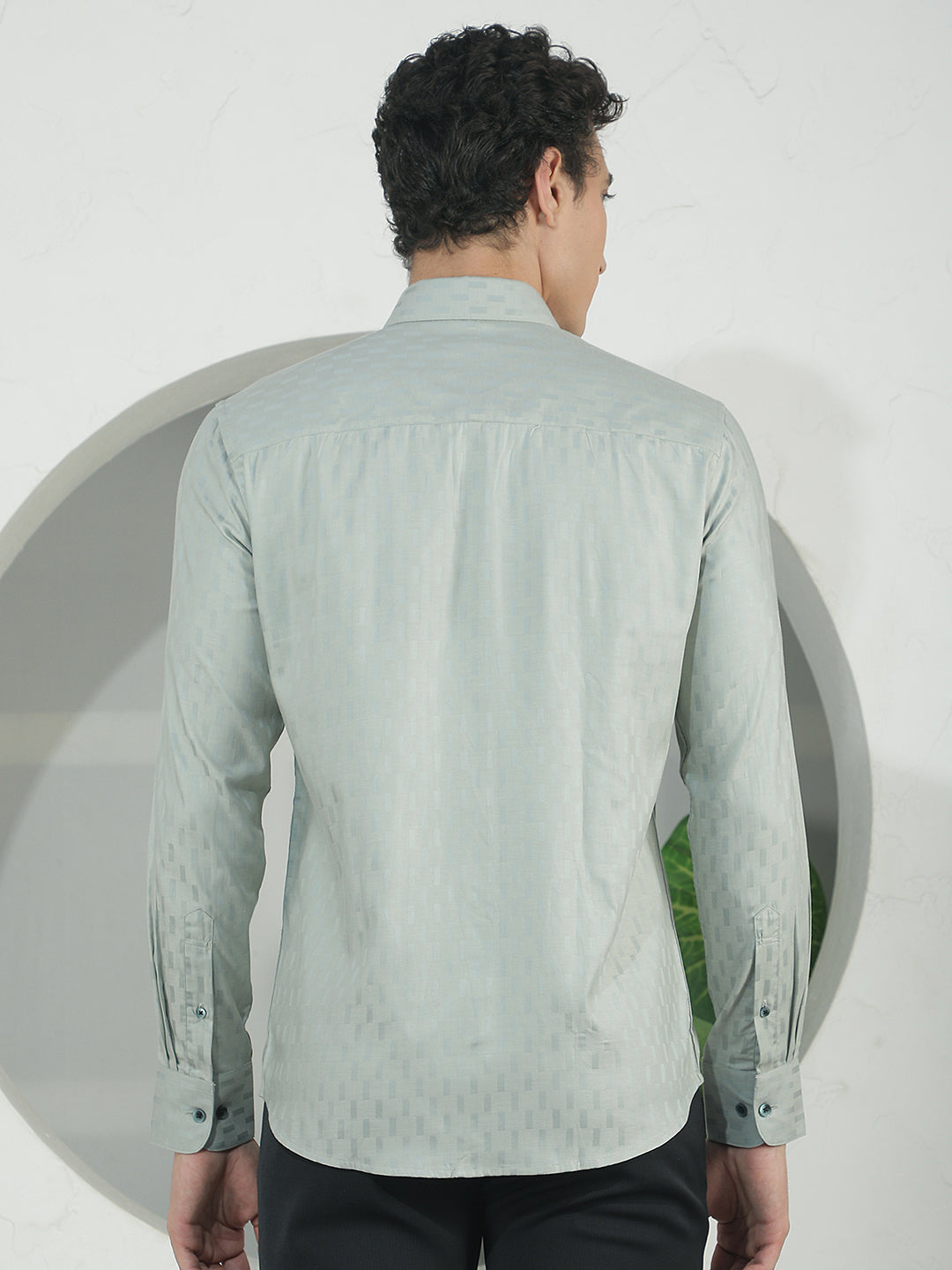 Luxe Forest Green Jacquard Shirt