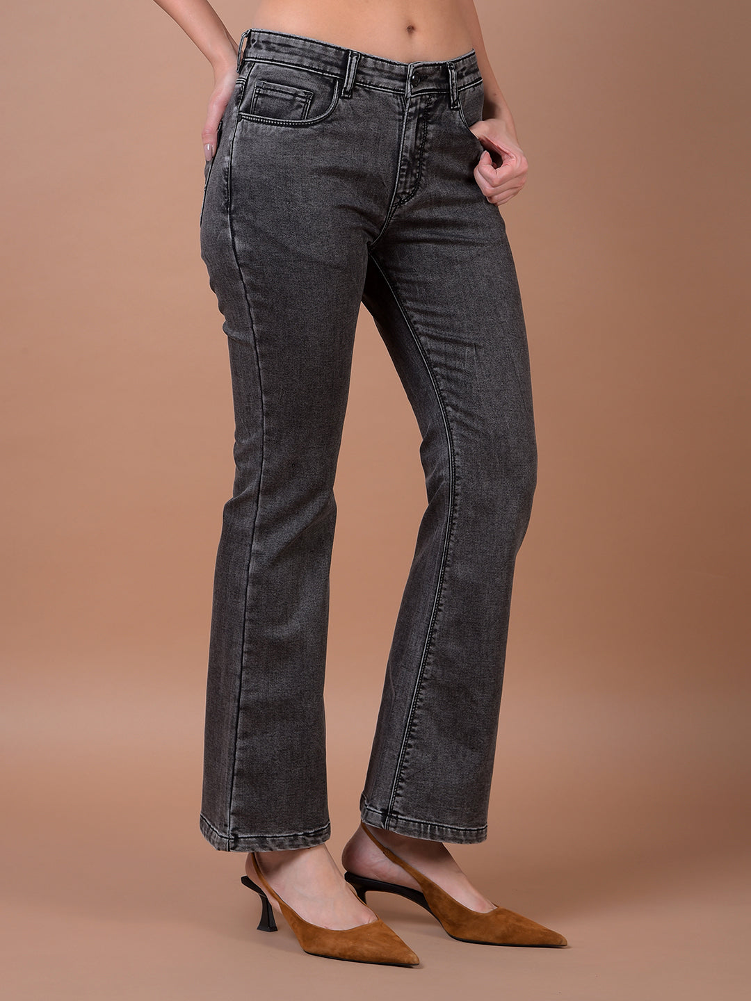 Grey Bootcut Jeans