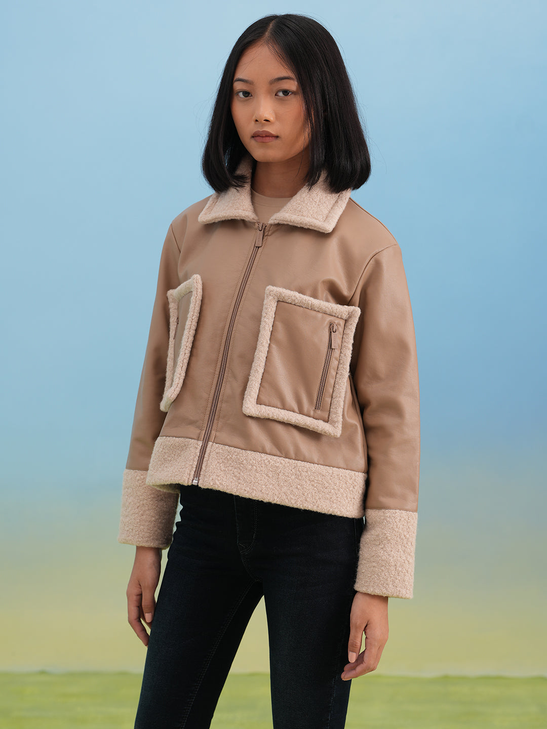 Beige 100% Cotton Jacket
