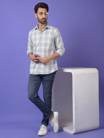 Green Checked 100% Cotton Shirt