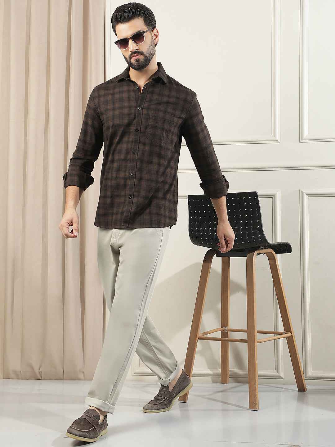Beige Everyday Wear Trousers