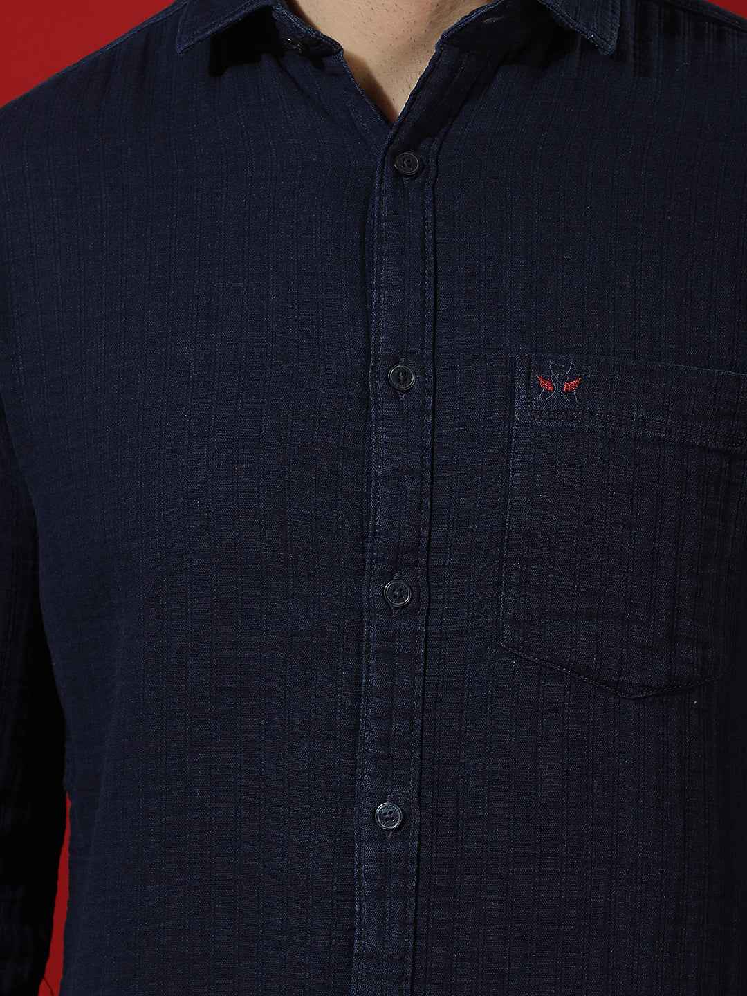 Navy Blue 100% Cotton Shirt