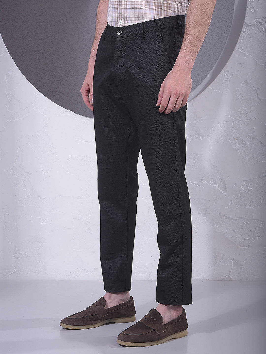 Modern Black Knitted Trousers