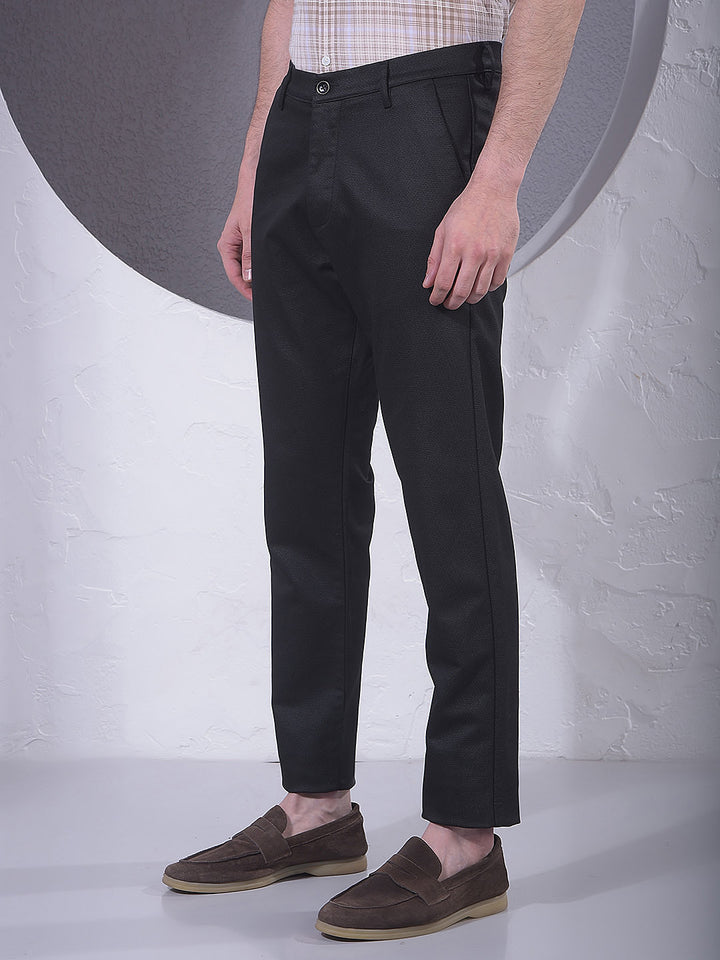 Modern Black Knitted Trousers