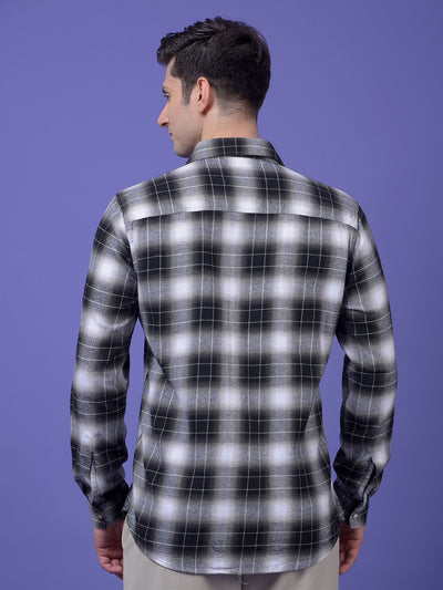 Black Checked 100% Cotton Shirt